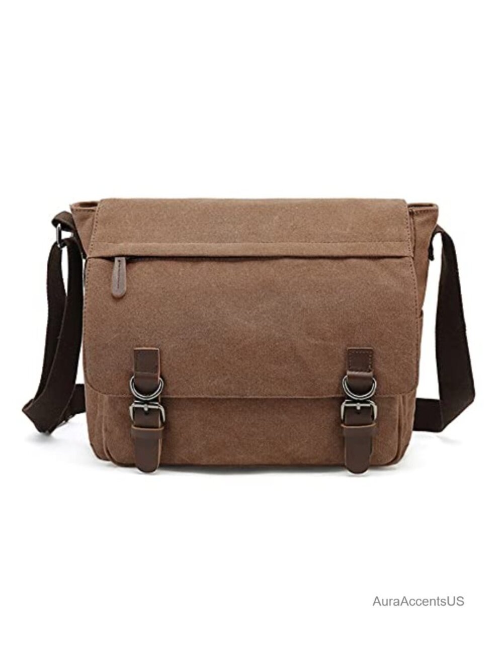 Washed Canvas Vintage Messenger Bag Large Crossbody Fits 13.3in Laptop Travel